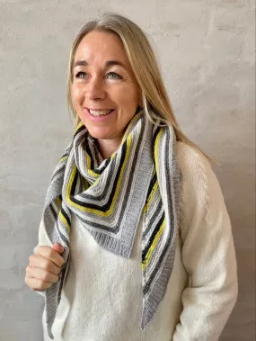 Easy Peasy striped shawl by Önling, No 15 knitting kit