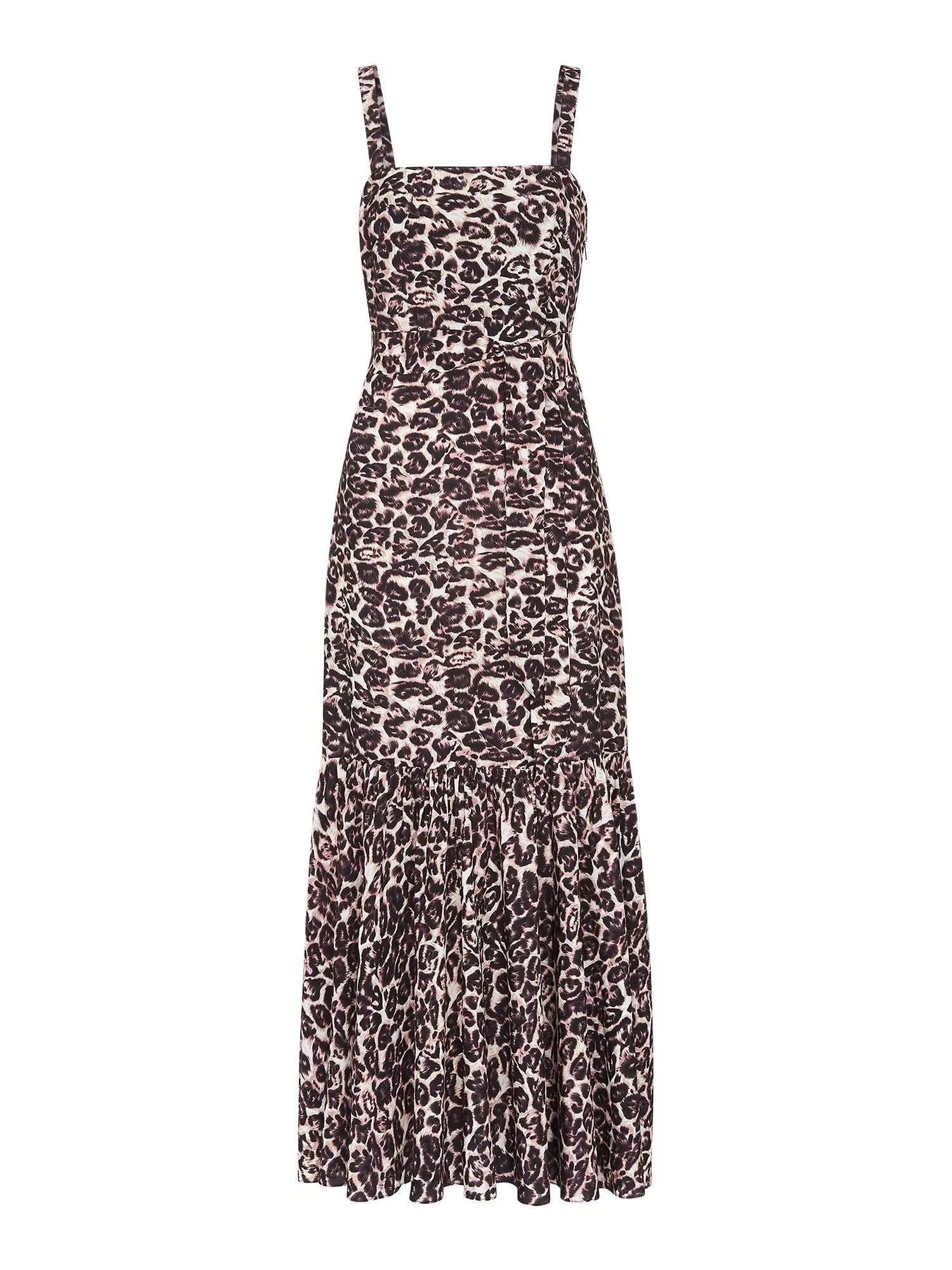 Eleta Leopard Silk Mix Dress