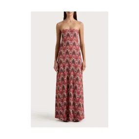 ELINA MAXI DRESS - RIPPLE WINE