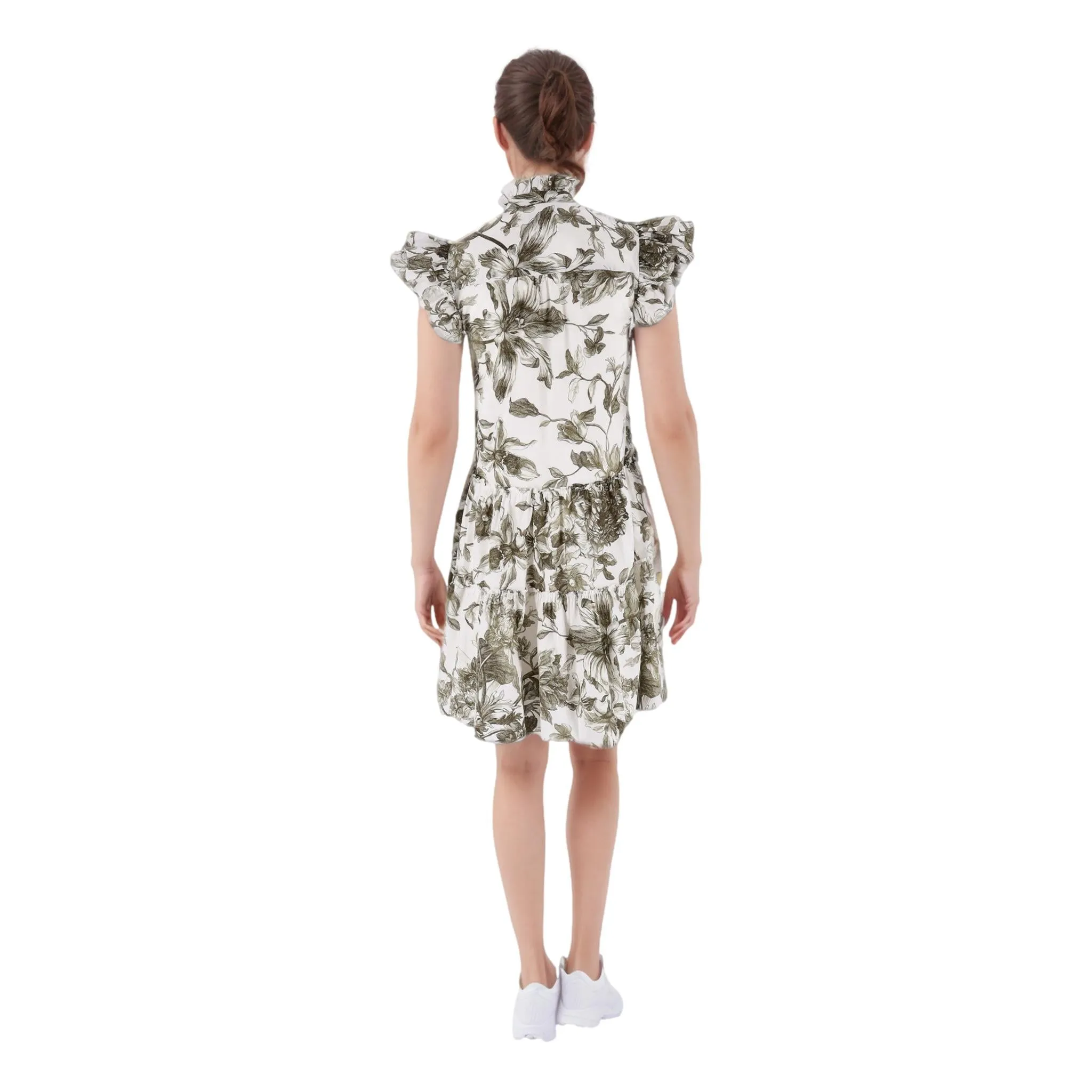 Erdem Floral Print Cotton-Poplin Dress. Size 4UK