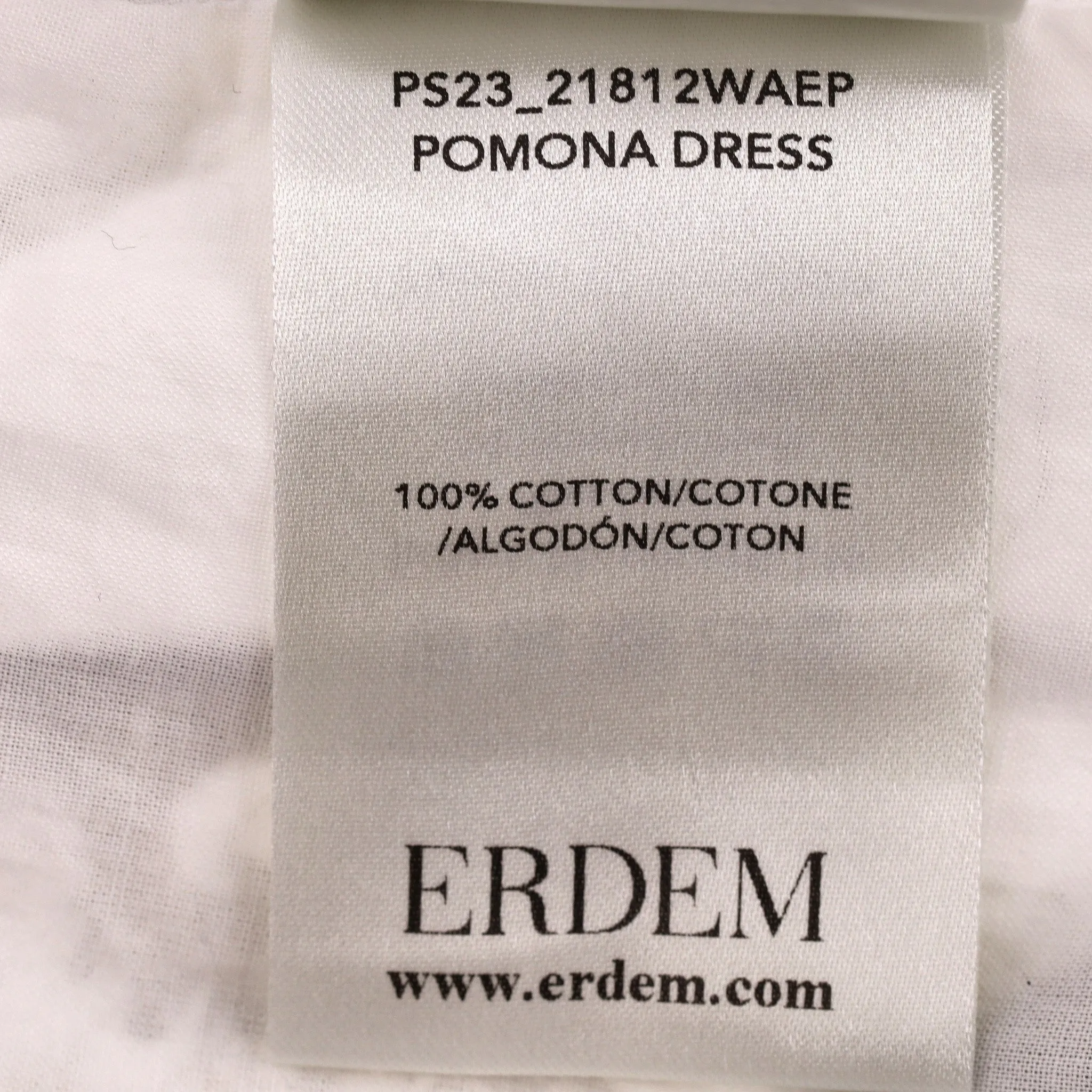 Erdem Floral Print Cotton-Poplin Dress. Size 4UK