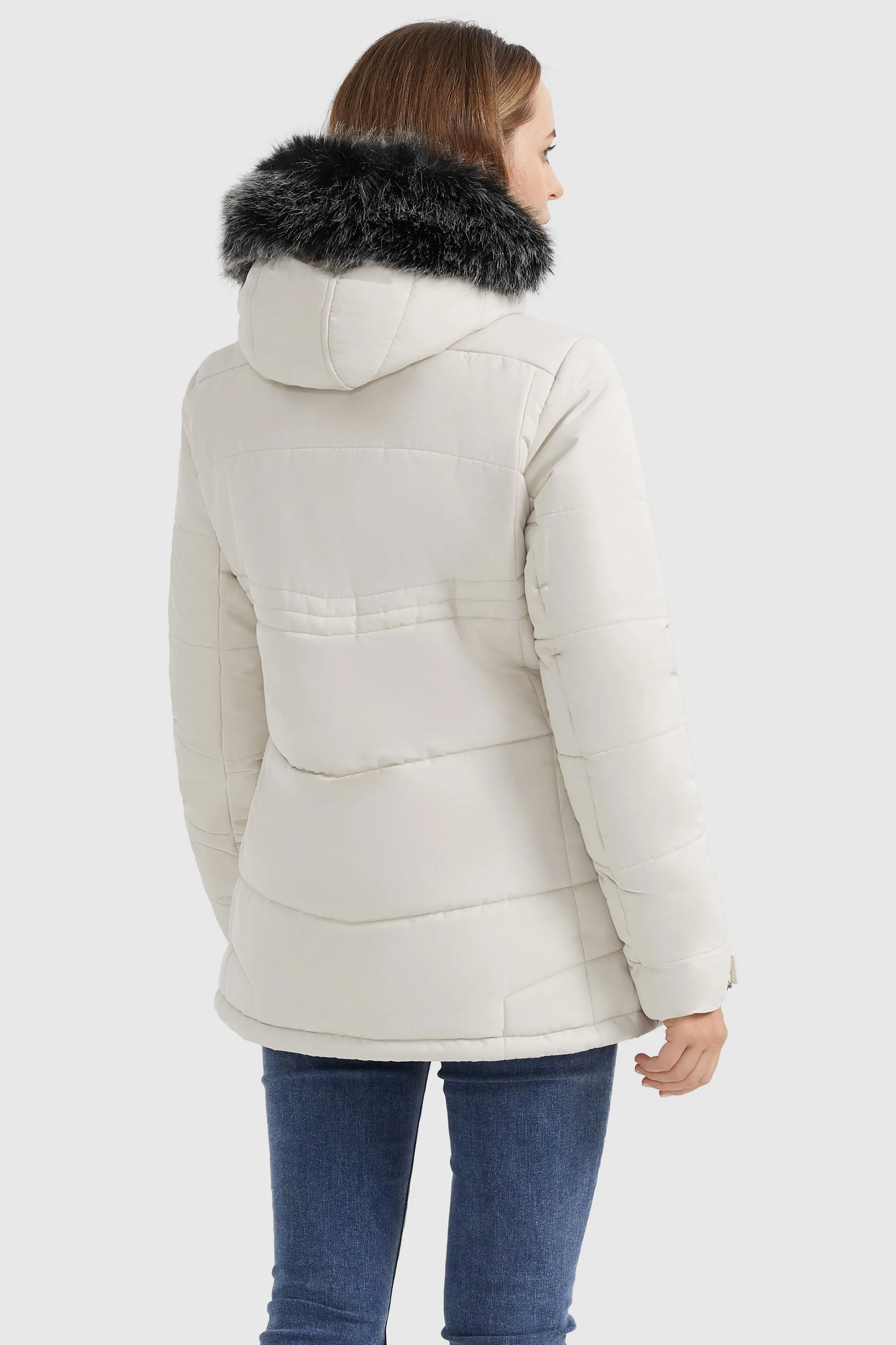 Faux Fur Hooded Mountain Parka