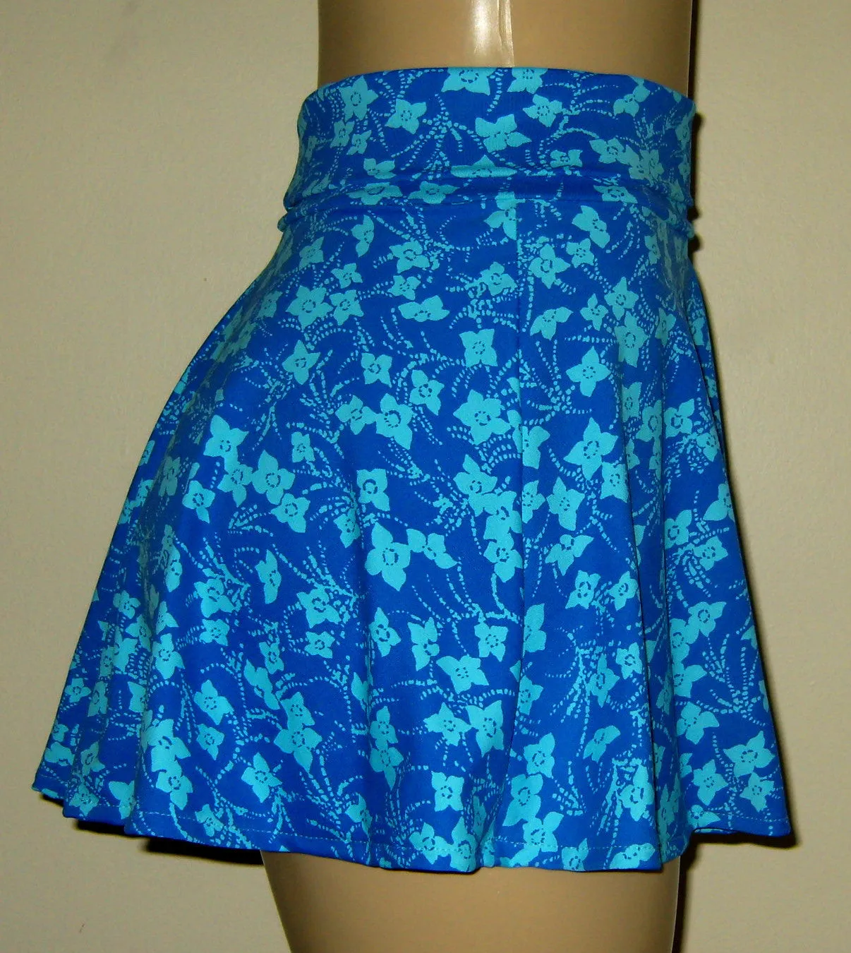 Flared Skirt High Waist Swim Bottoms