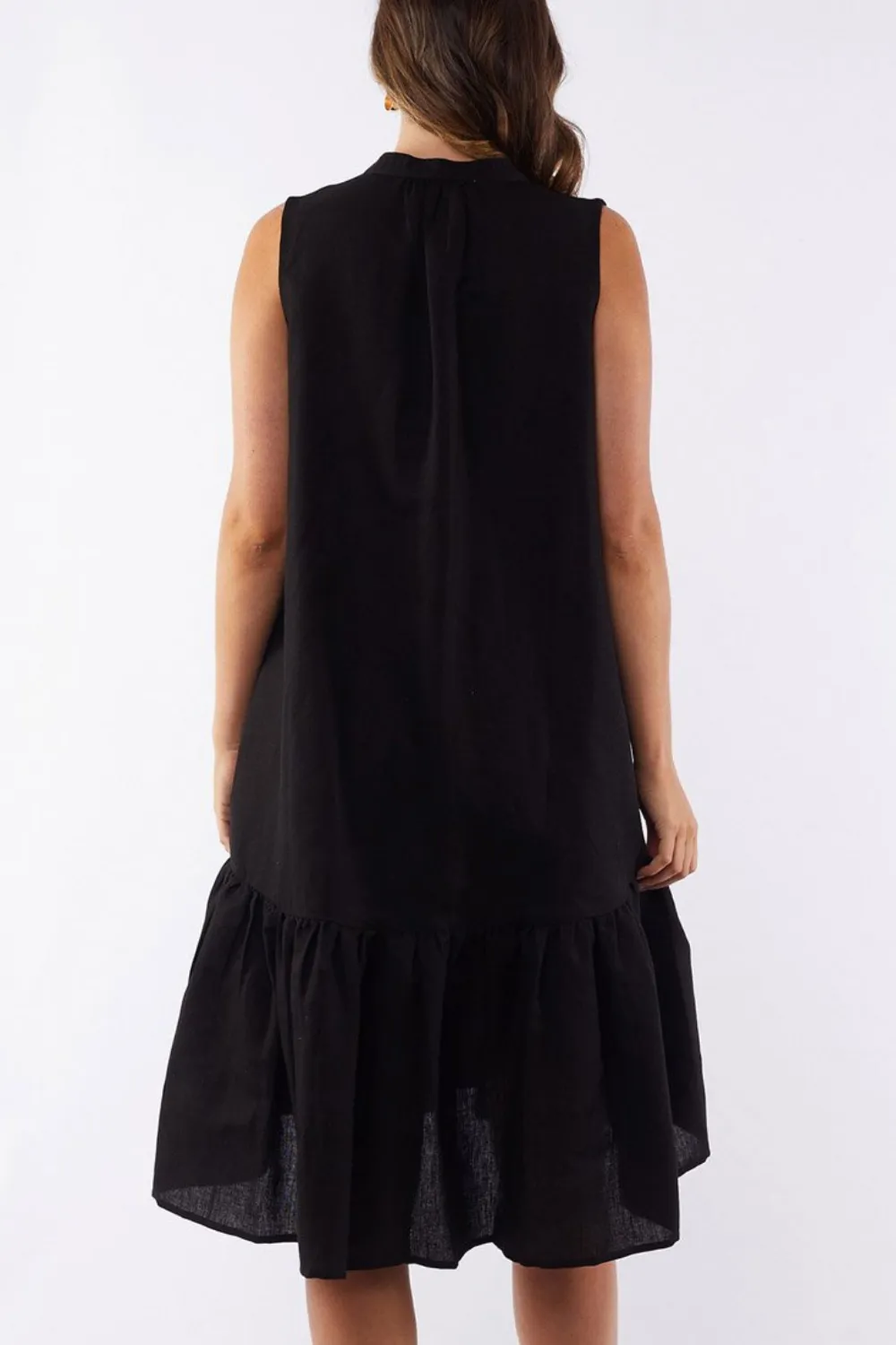 Flarred At The Hem Dress In Black