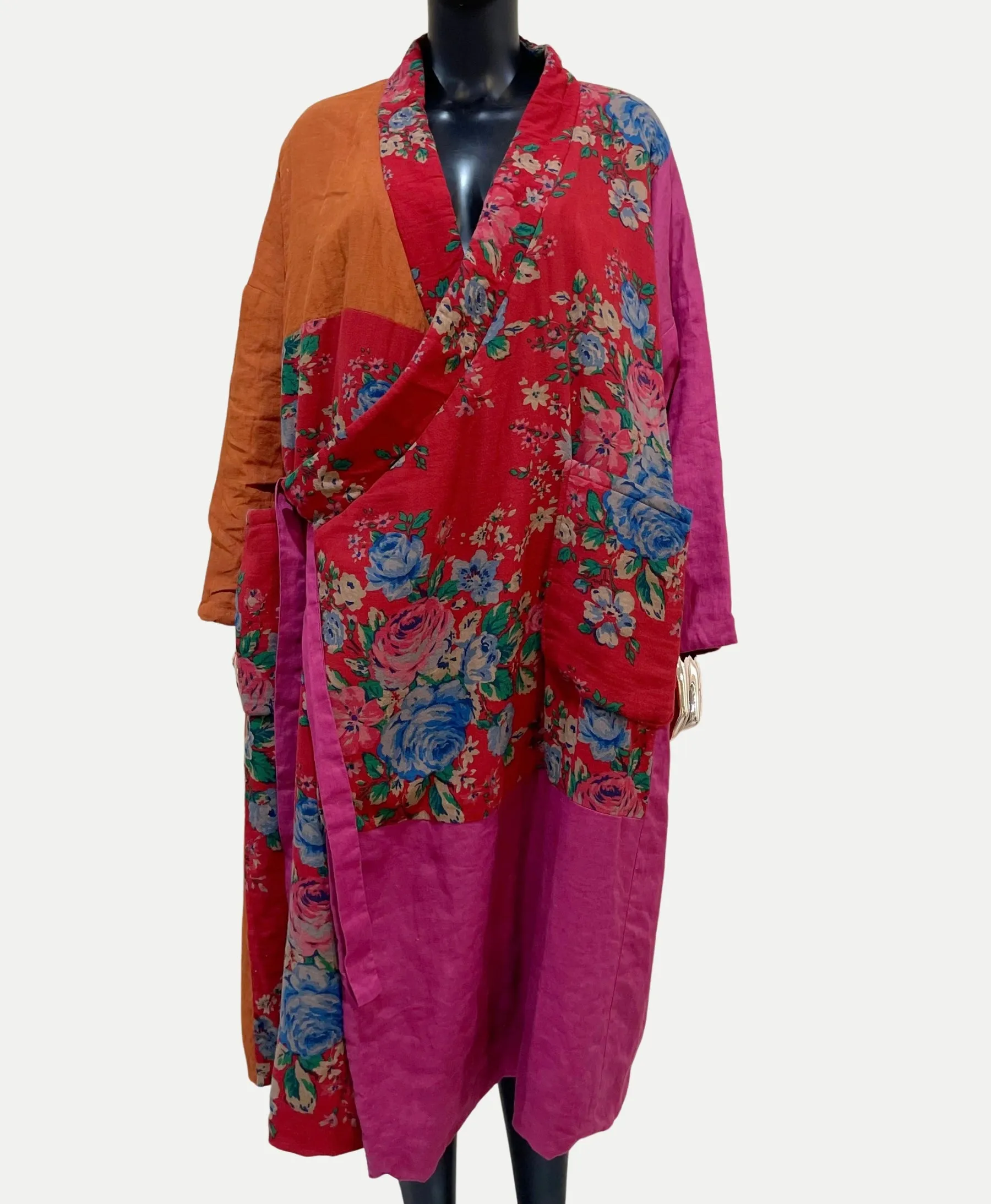 Floral Wrap Coat