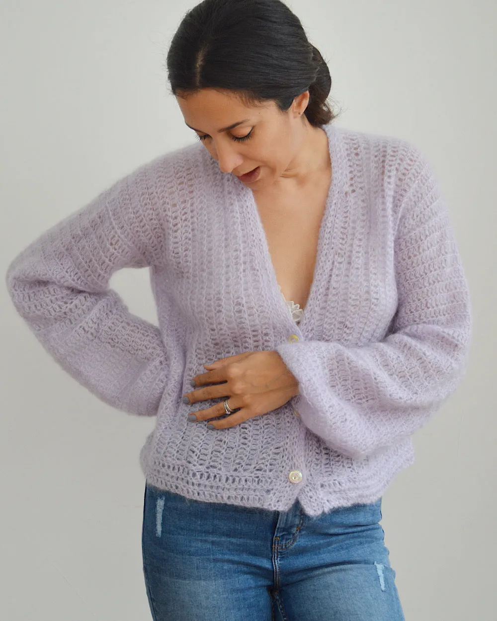 Fluffy Lines Cardi - Downloadable Crochet Pattern