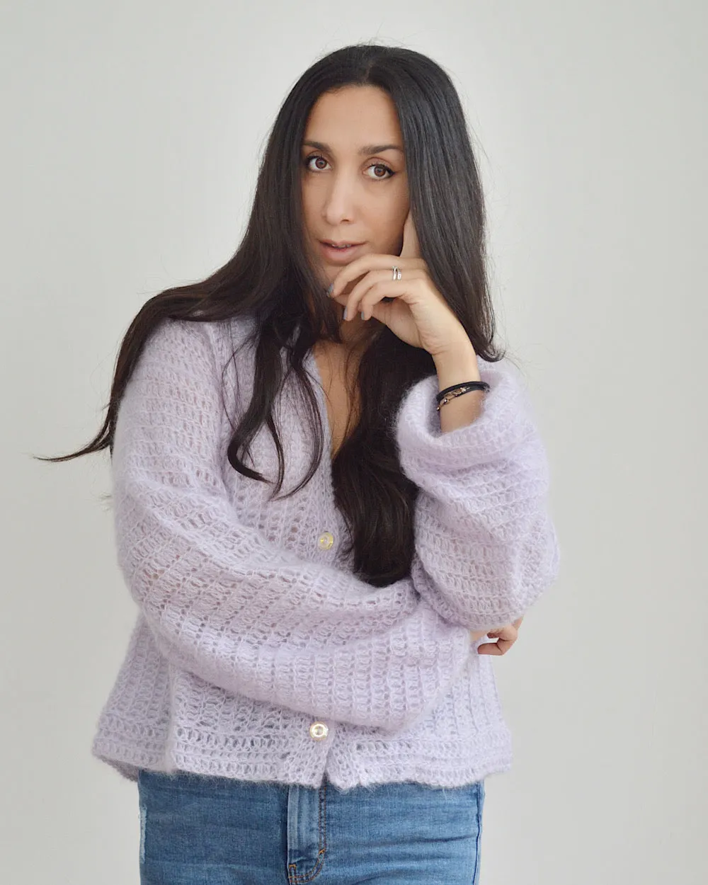 Fluffy Lines Cardi - Downloadable Crochet Pattern