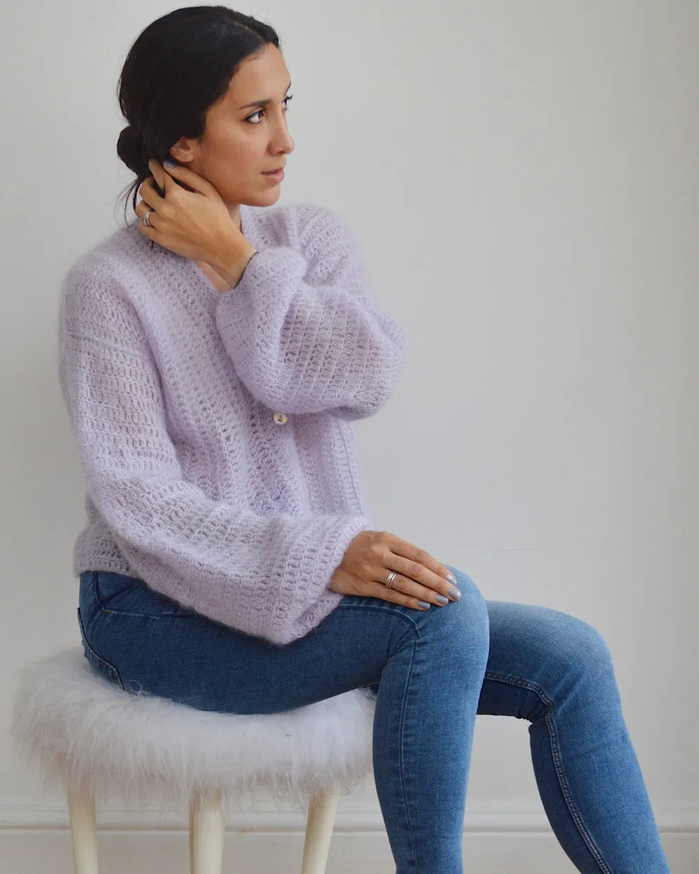 Fluffy Lines Cardi - Downloadable Crochet Pattern