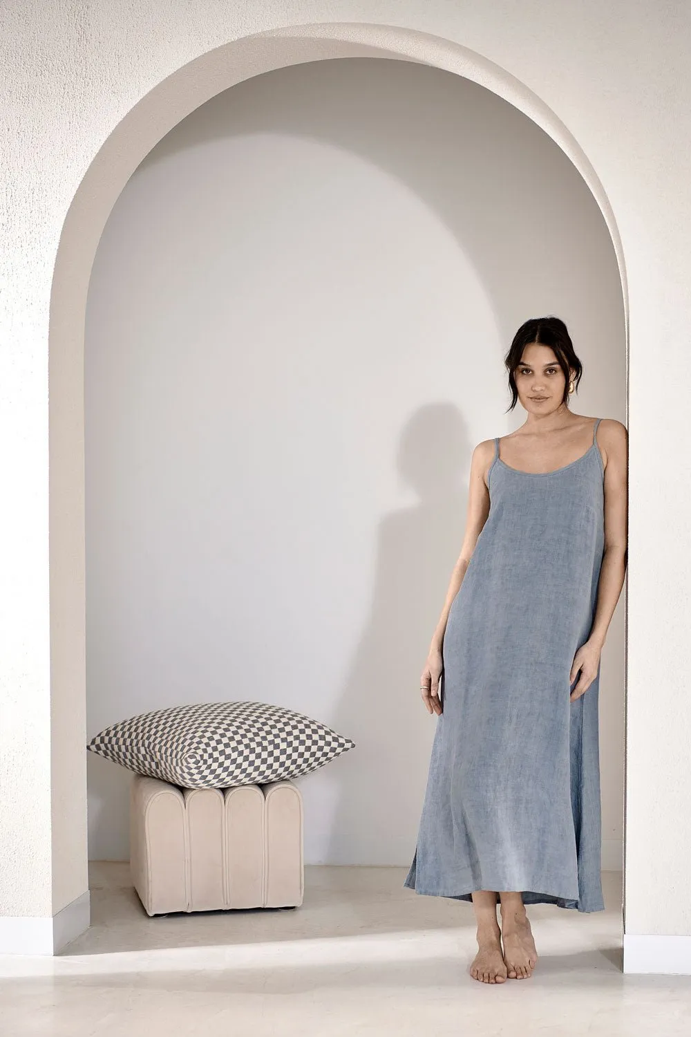 Fundamental Linen Midi - Blue