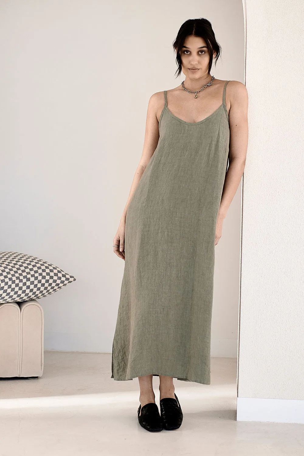 Fundamental Linen Midi - Pistachio