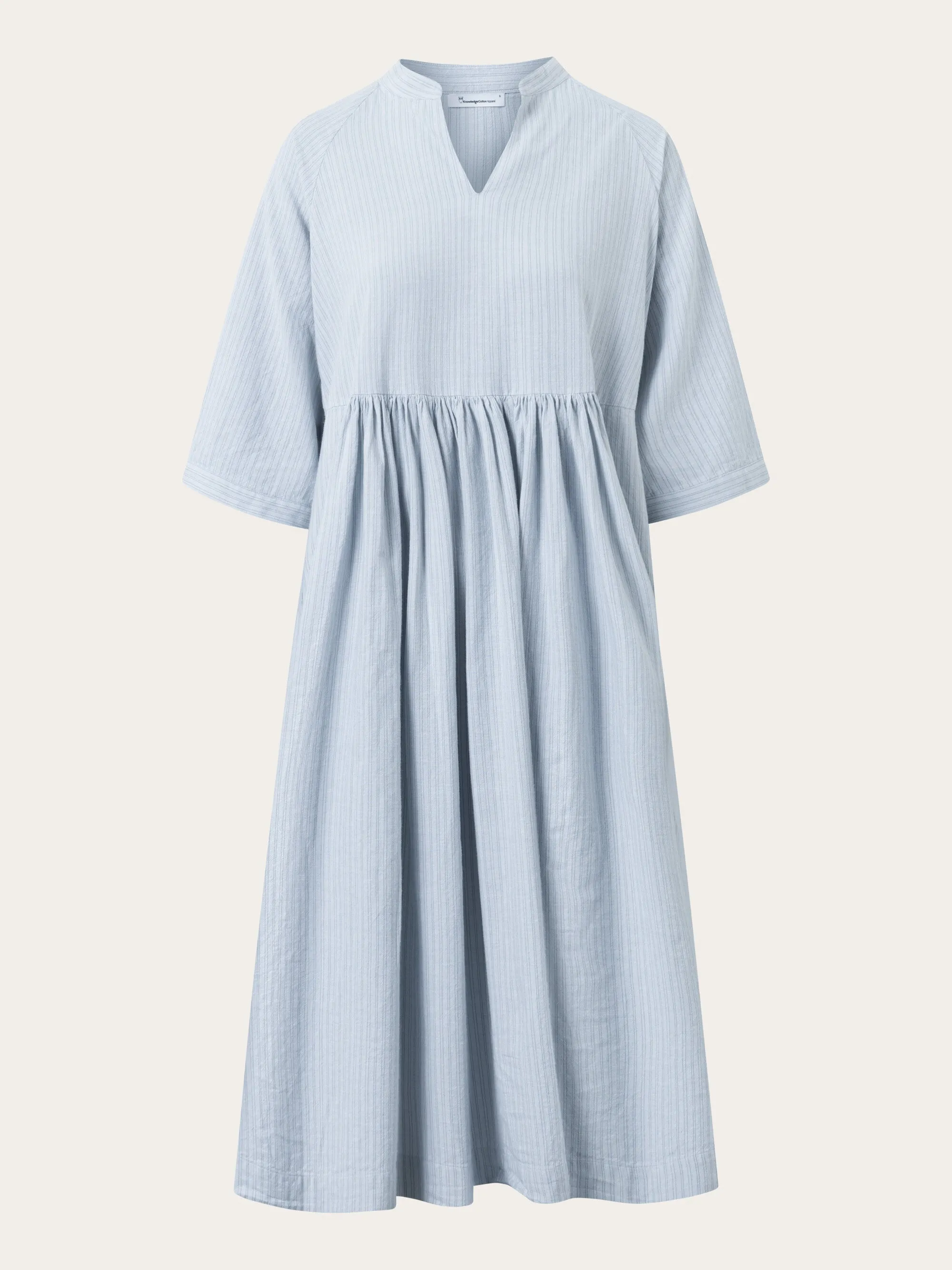 Grandad collar SS shirt dress - Stripe