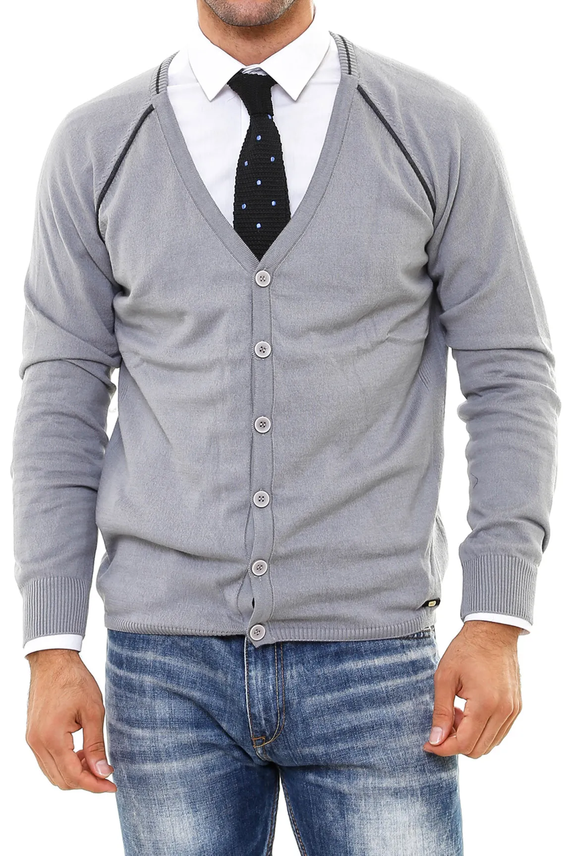 Grey Cotton Knitwear - Wessi