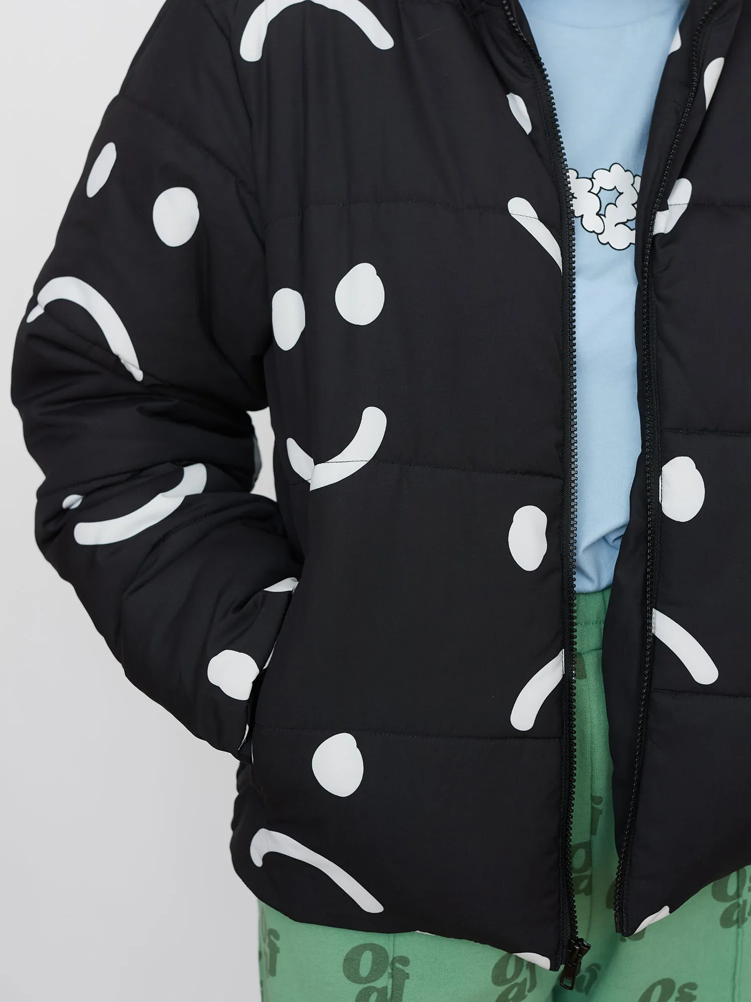 Happy Sad Short Puffer Jacket