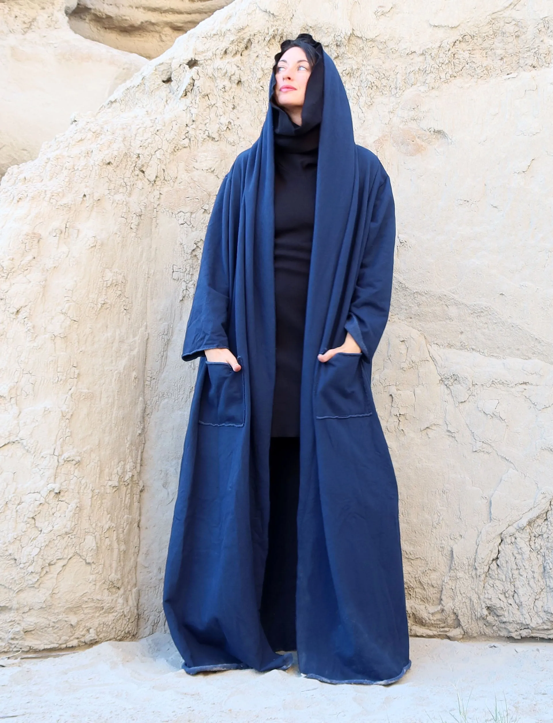 Hooded Winter Cocoon Long Jacket