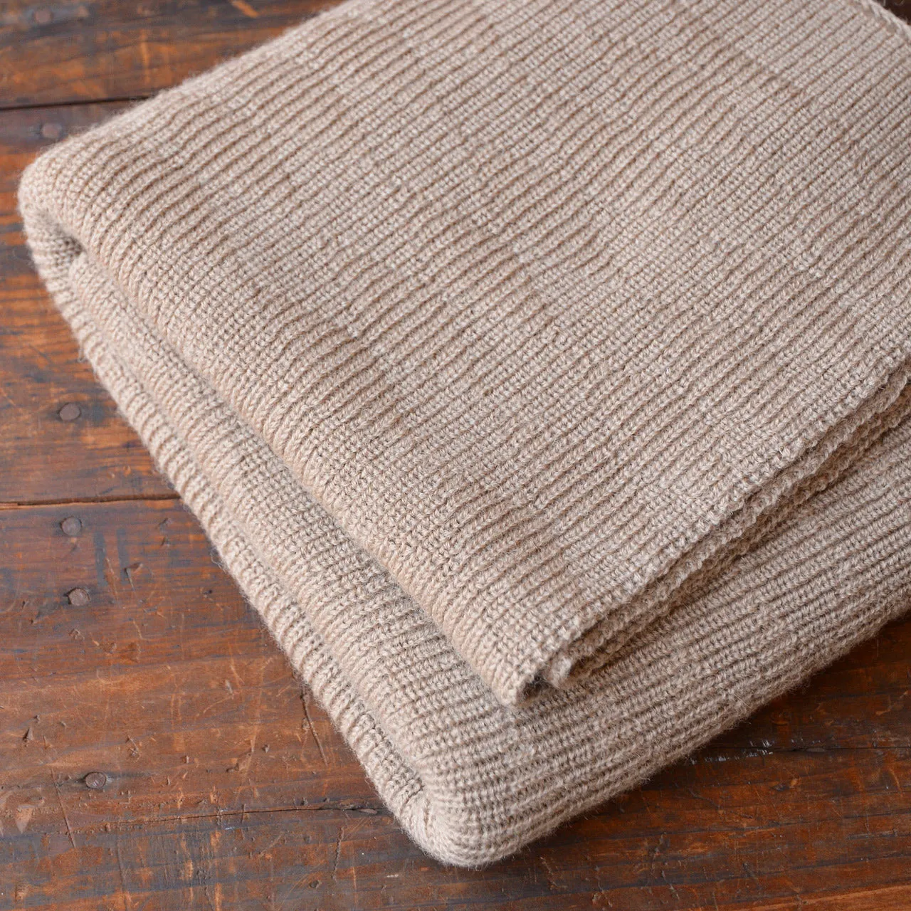 Hvid Herbie Baby Blanket - 100% Merino Lambswool - Taupe (75x90cm) *Returning 2025