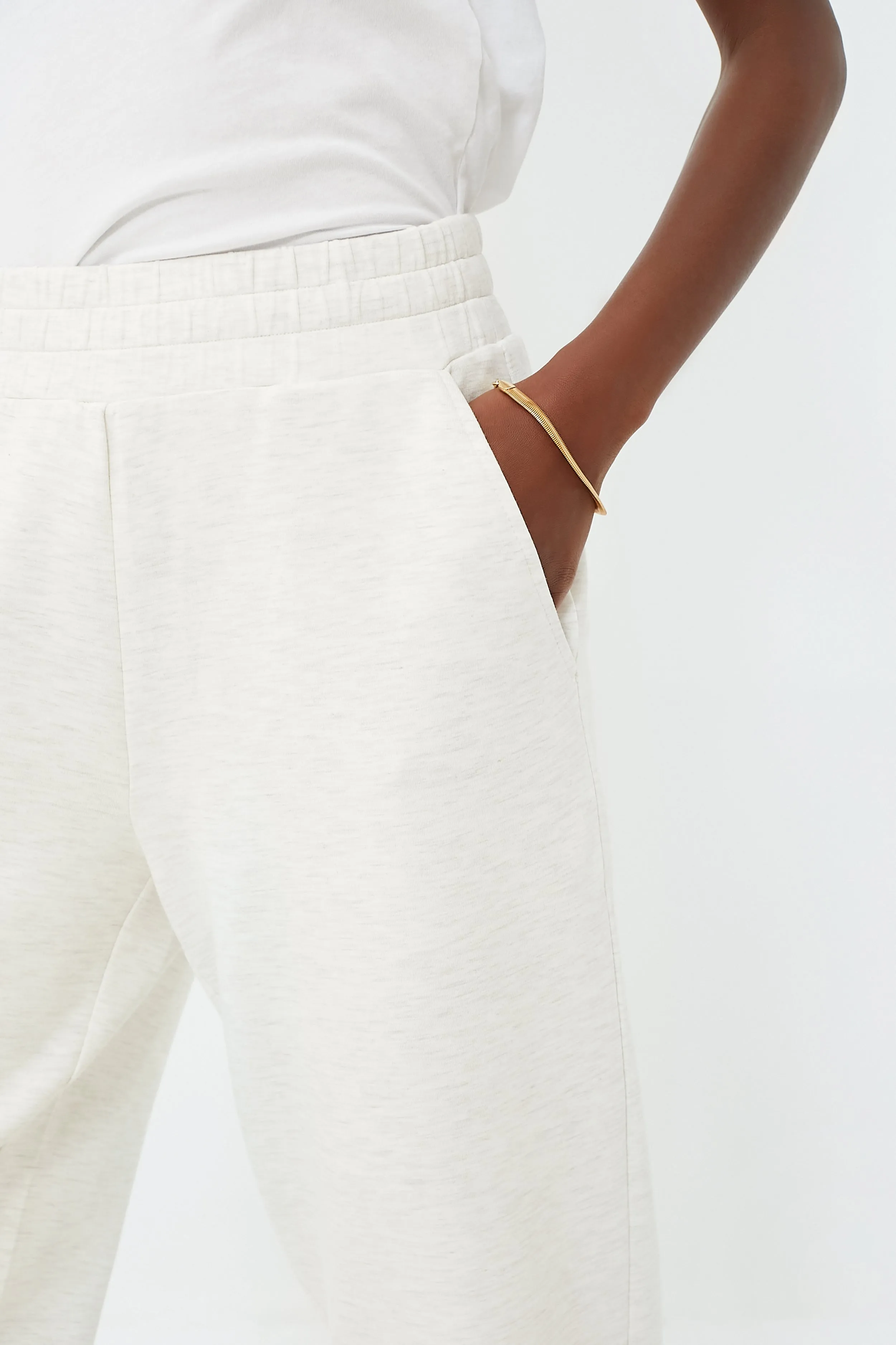 Ivory Marl The Relaxed Pant 25