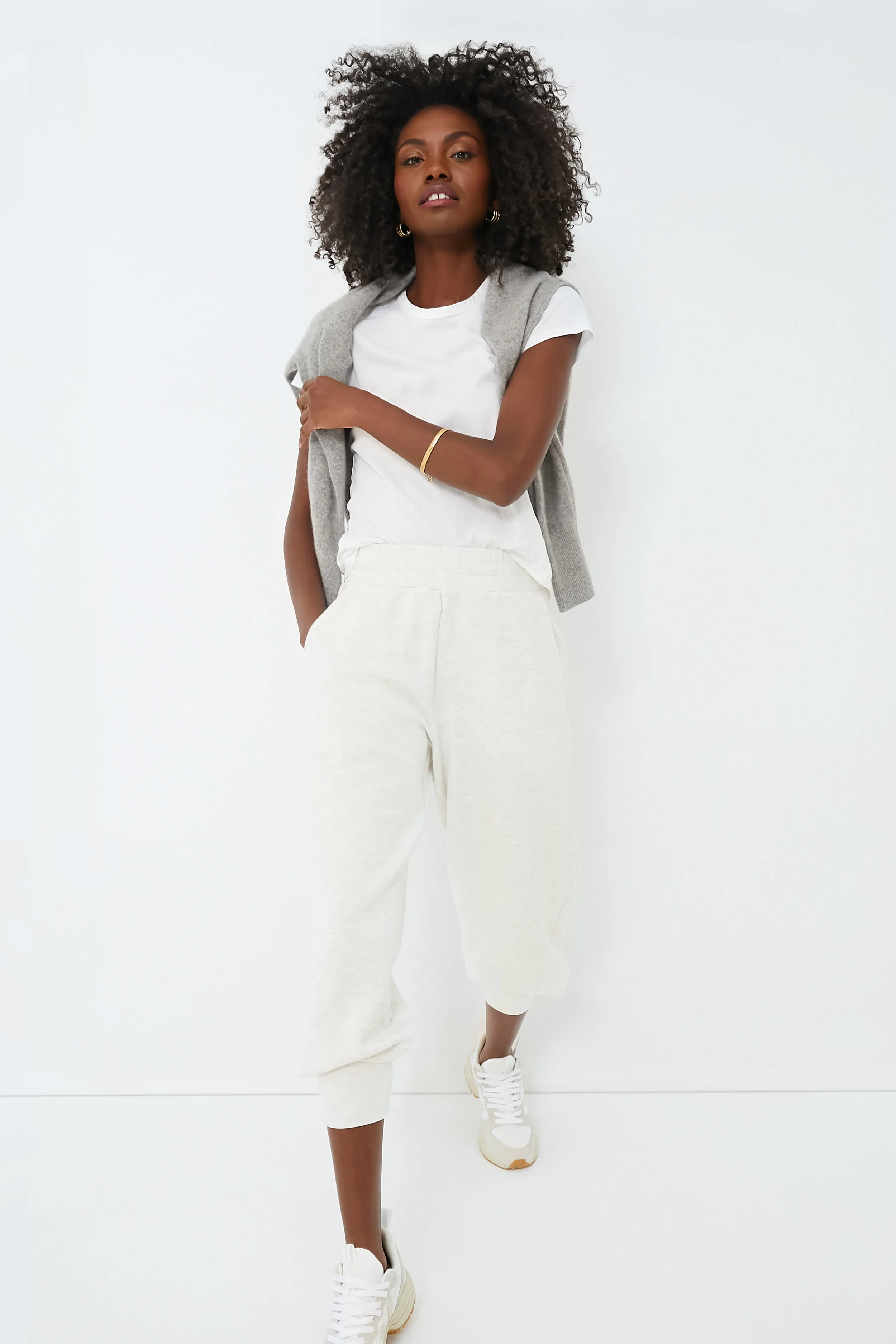 Ivory Marl The Relaxed Pant 25