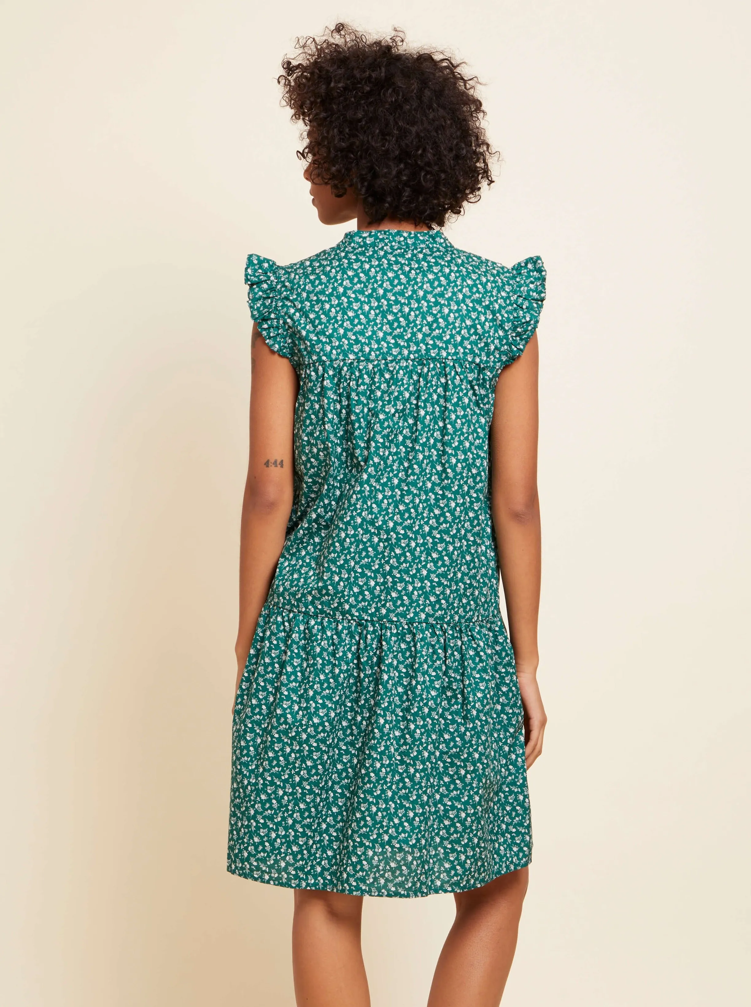 Jasmine Dress - Emerald Floral