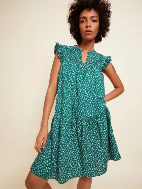 Jasmine Dress - Emerald Floral