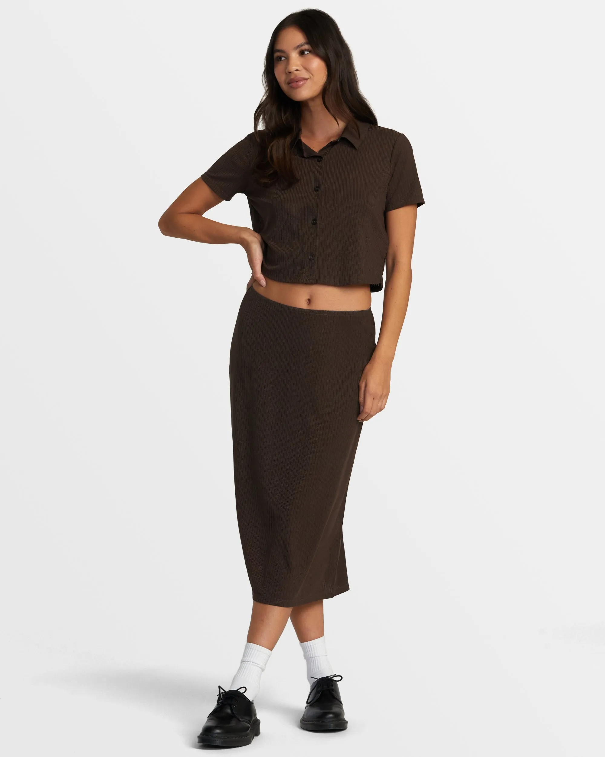 Jenni Midi Skirt - Chocolate Torte