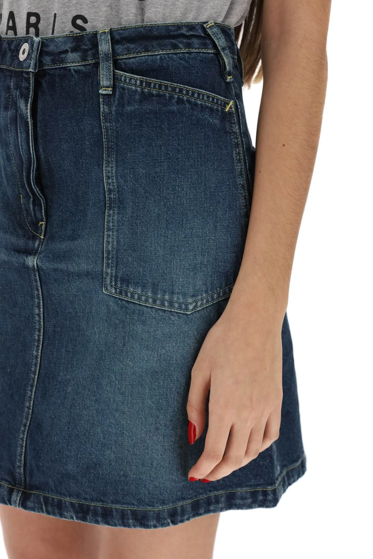 Kenzo flared denim skirt