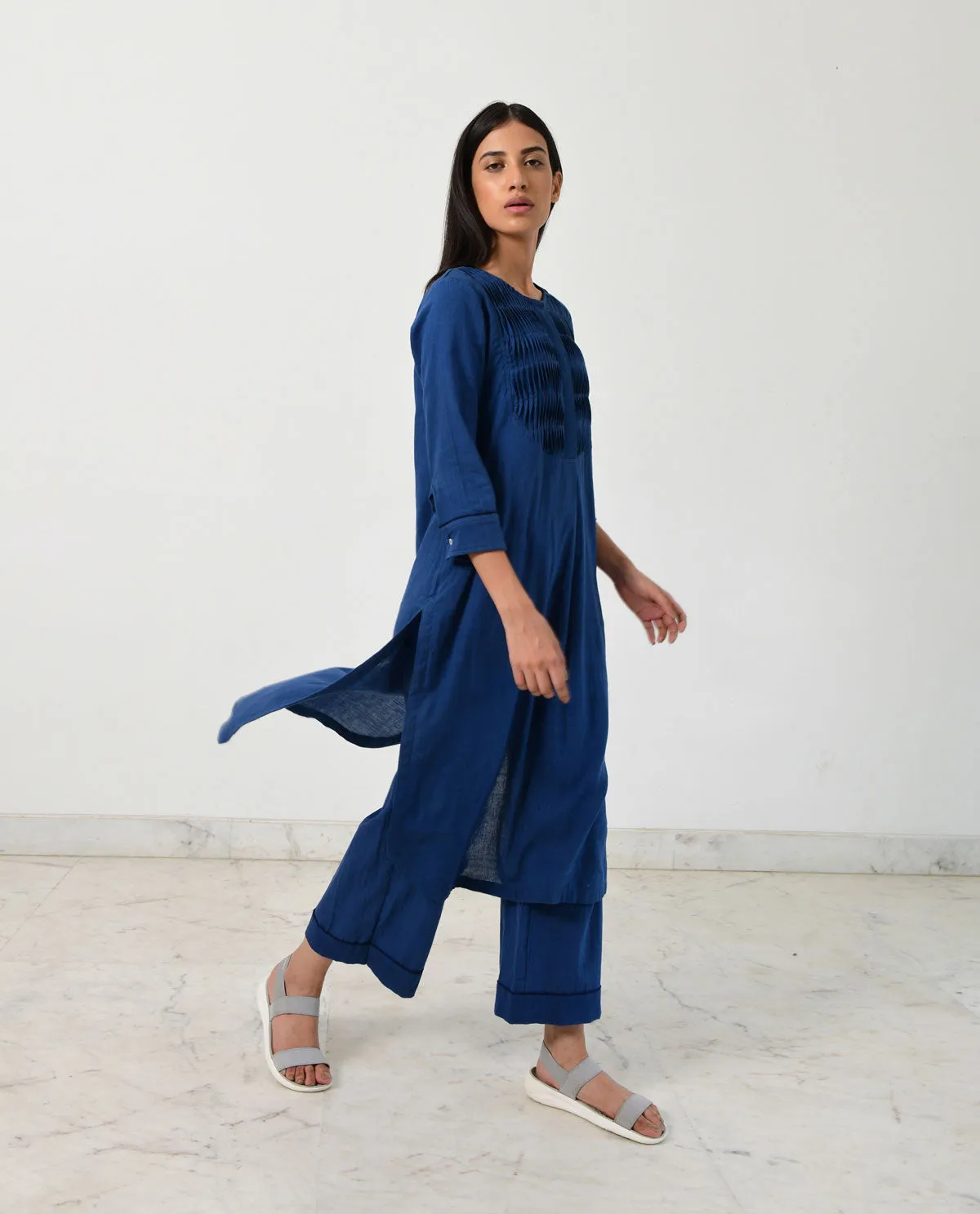 KNIFE PLEAT KURTA/PANTS