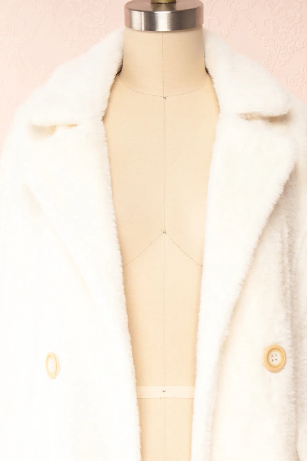 Kristalo | White Over-Sized Faux Fur Coat