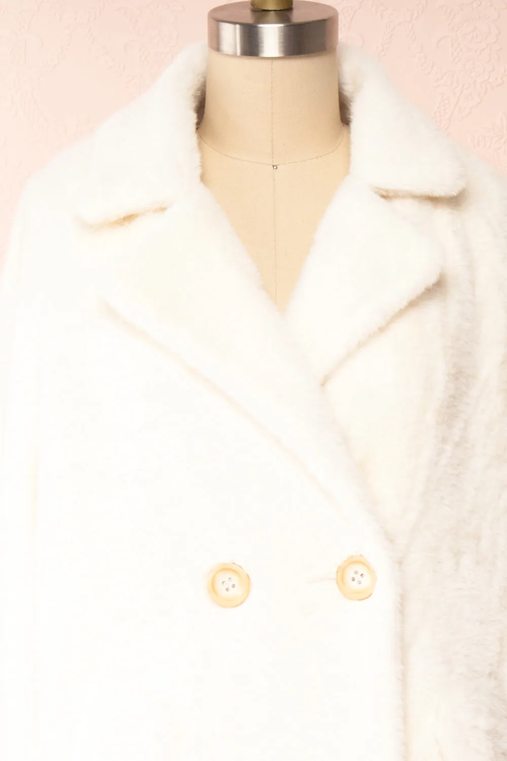 Kristalo | White Over-Sized Faux Fur Coat