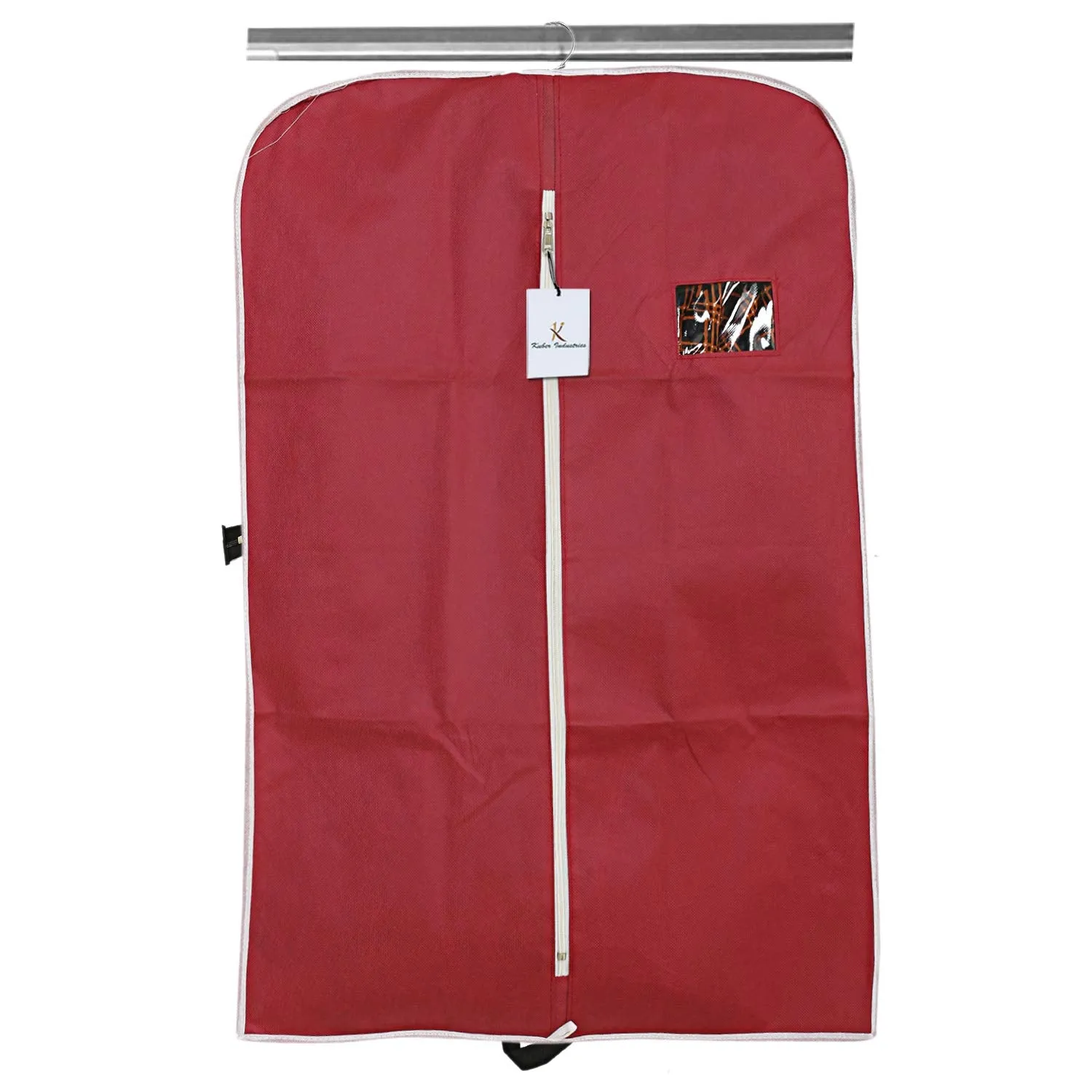 Kuber Industries 6 Piece Non Woven Coat Cover, Maroon and Cream