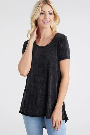 Lace Up Back Short Sleeve Top