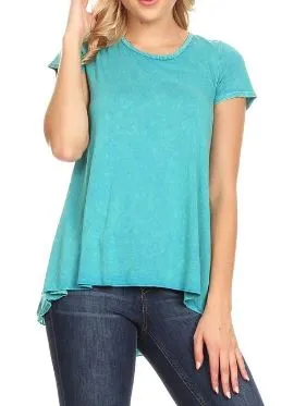 Lace Up Back Short Sleeve Top