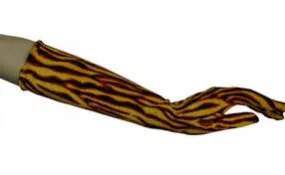 Ladies 20.5" Long Velvet  Animal Print Glove