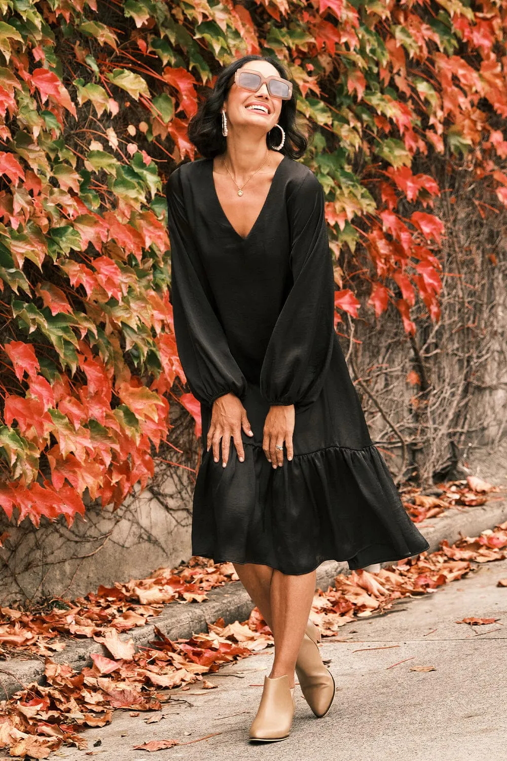 Laurel Long Sleeve Dress Black