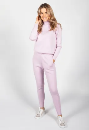 Lavender Pink Knit Jogger Set