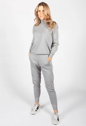 Light Grey Knit Jogger Set