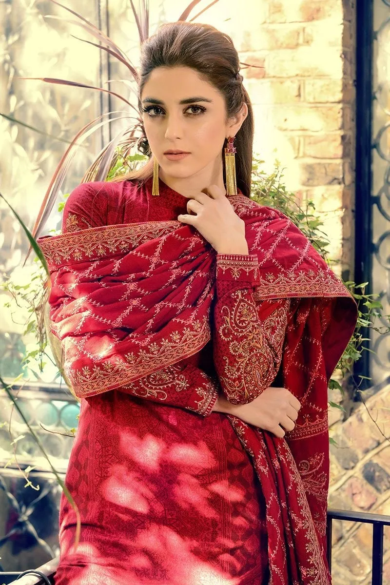 MARIA.B. Linen Winter Collection 2017 – DL-506 Maroon