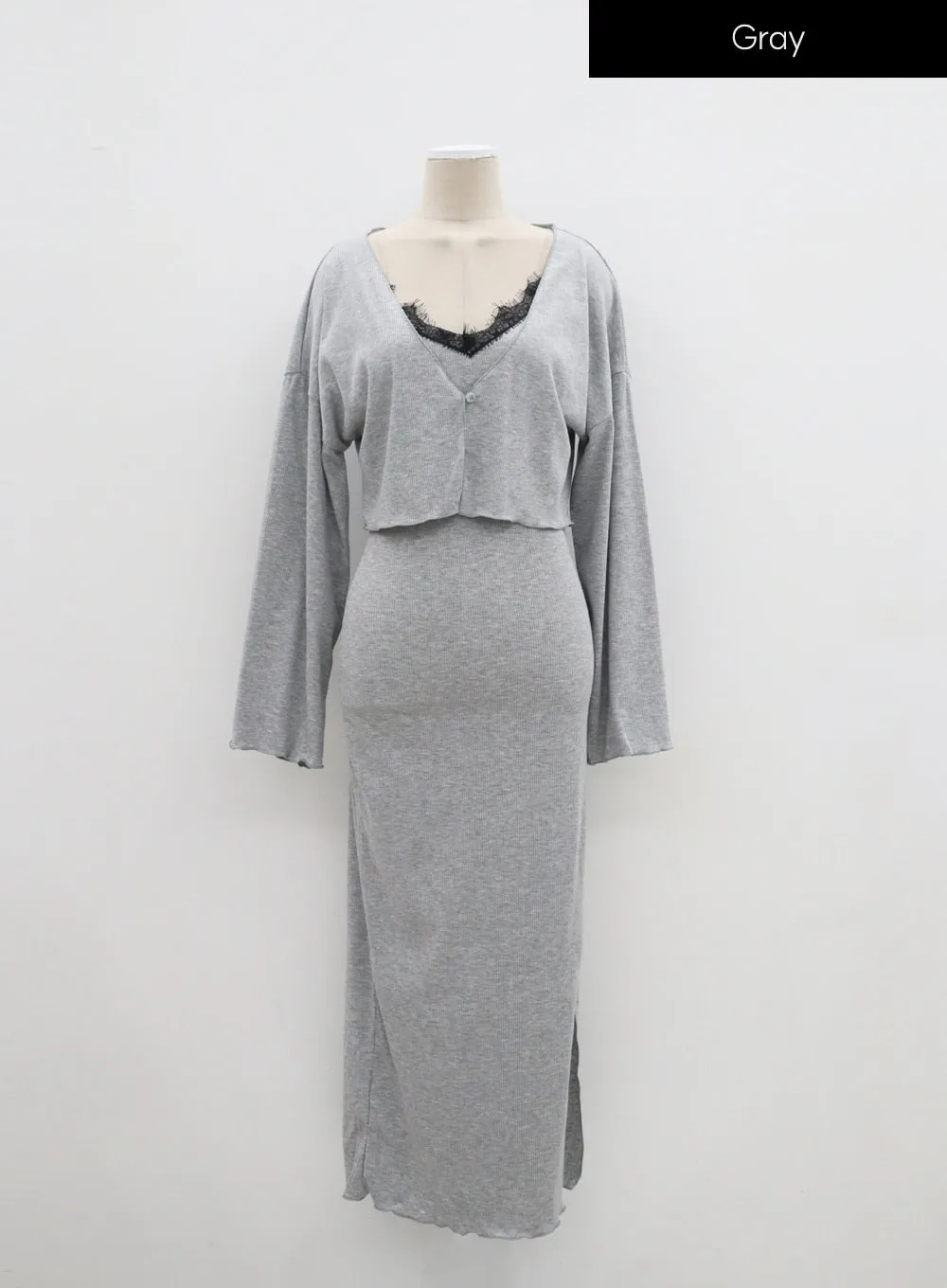 Maxi Dress And Cardigan Set IM322