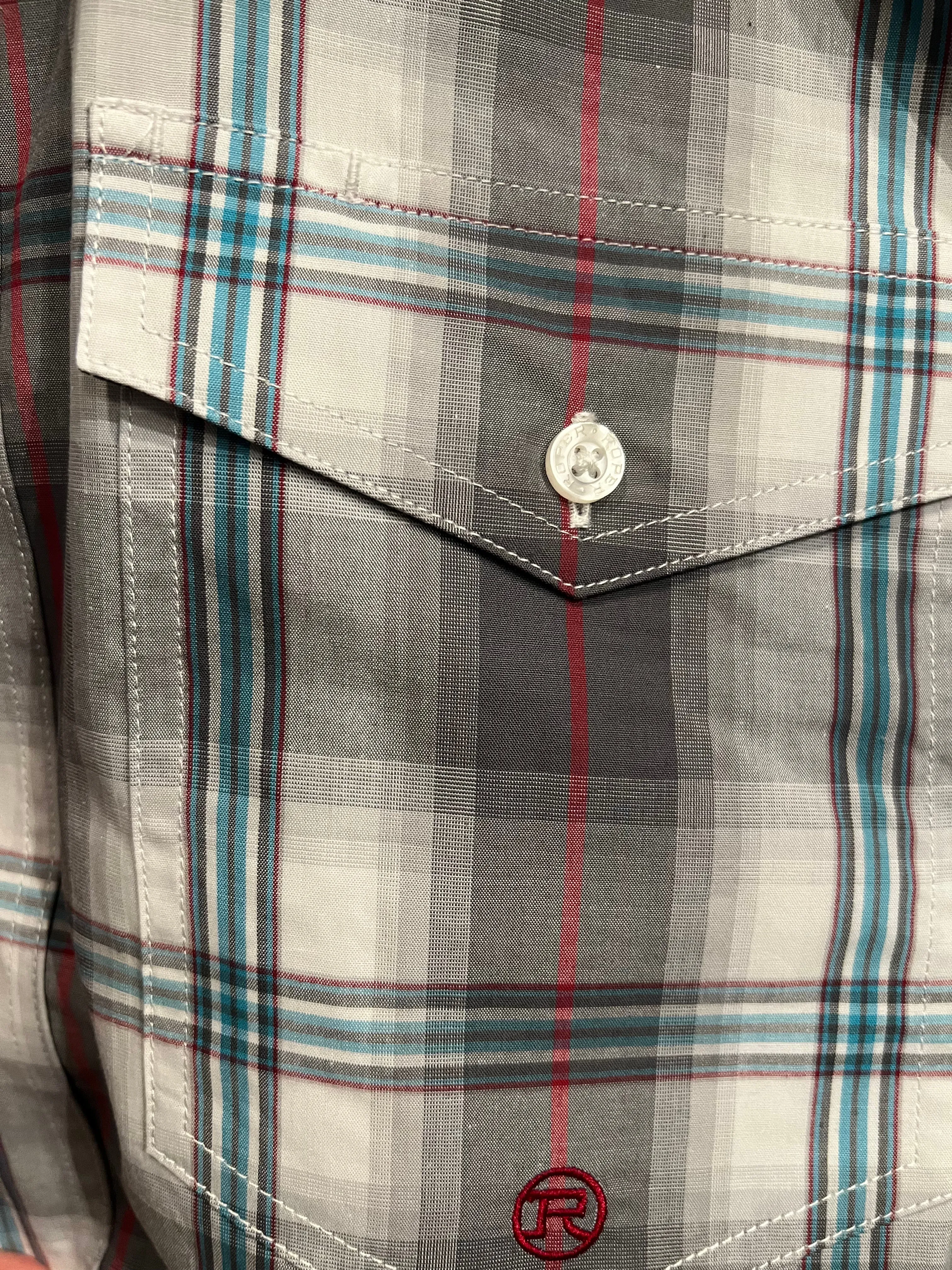 Men's Gray Cloud Plaid Shirt