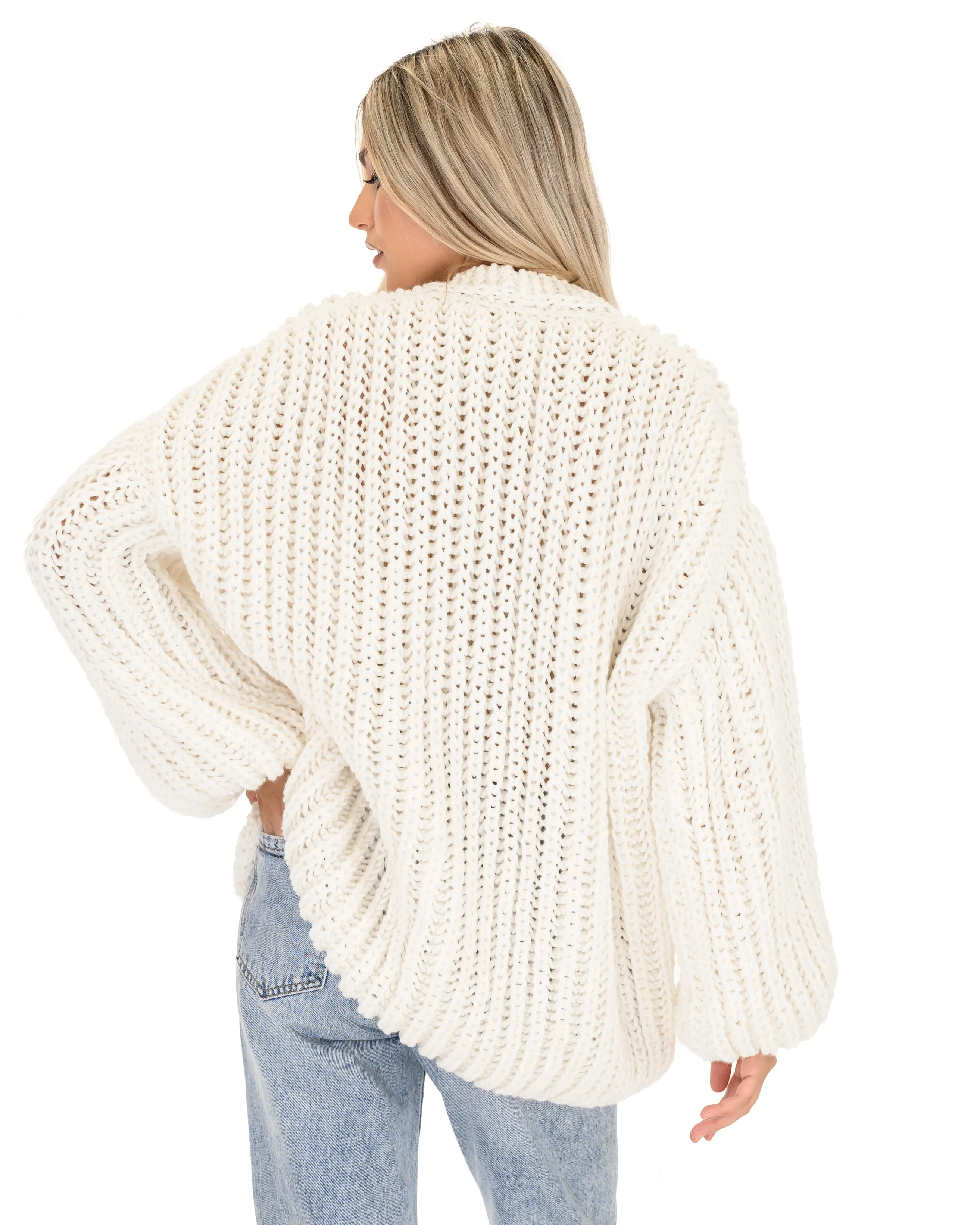 Merino Balloon Cardigan