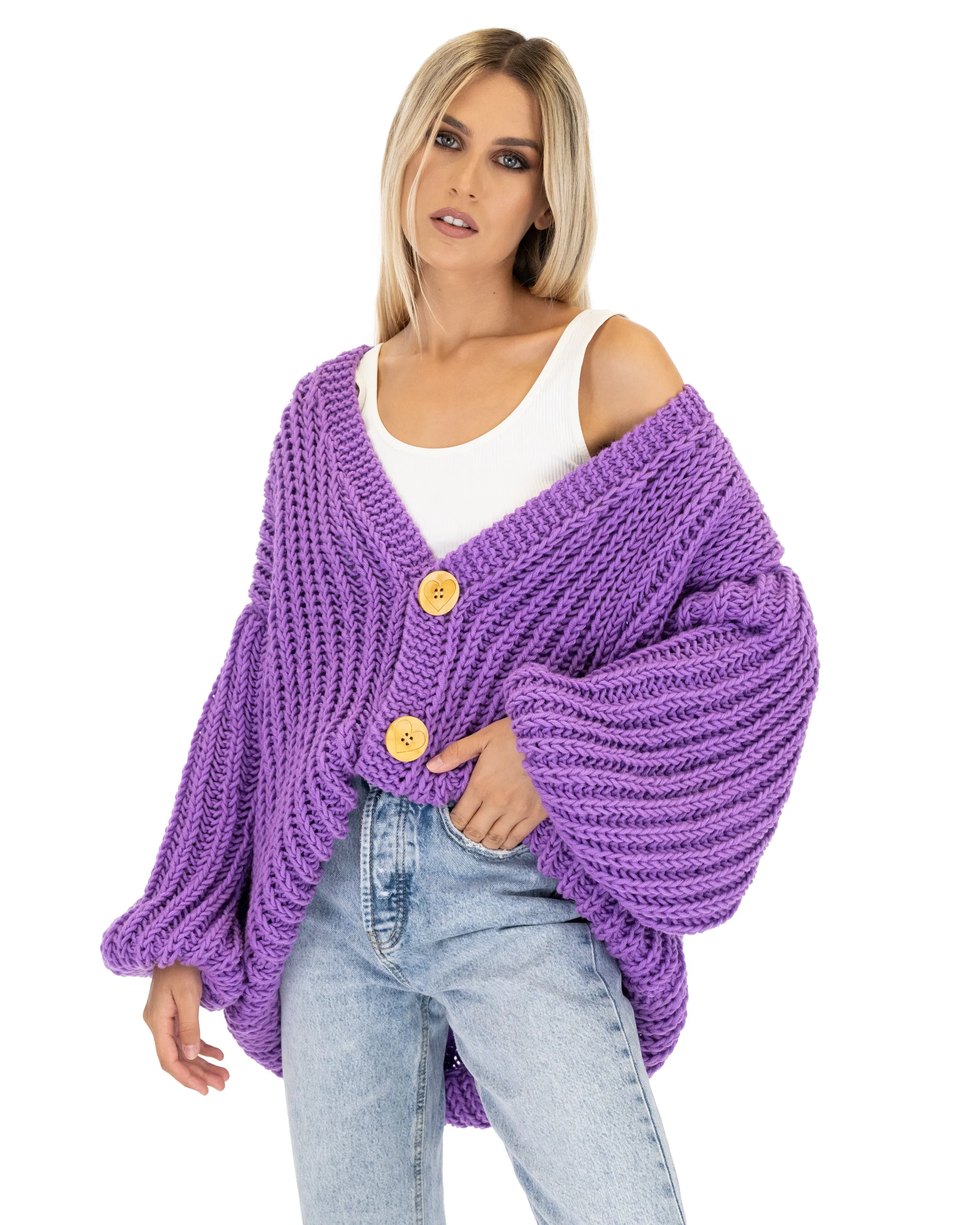 Merino Balloon Cardigan