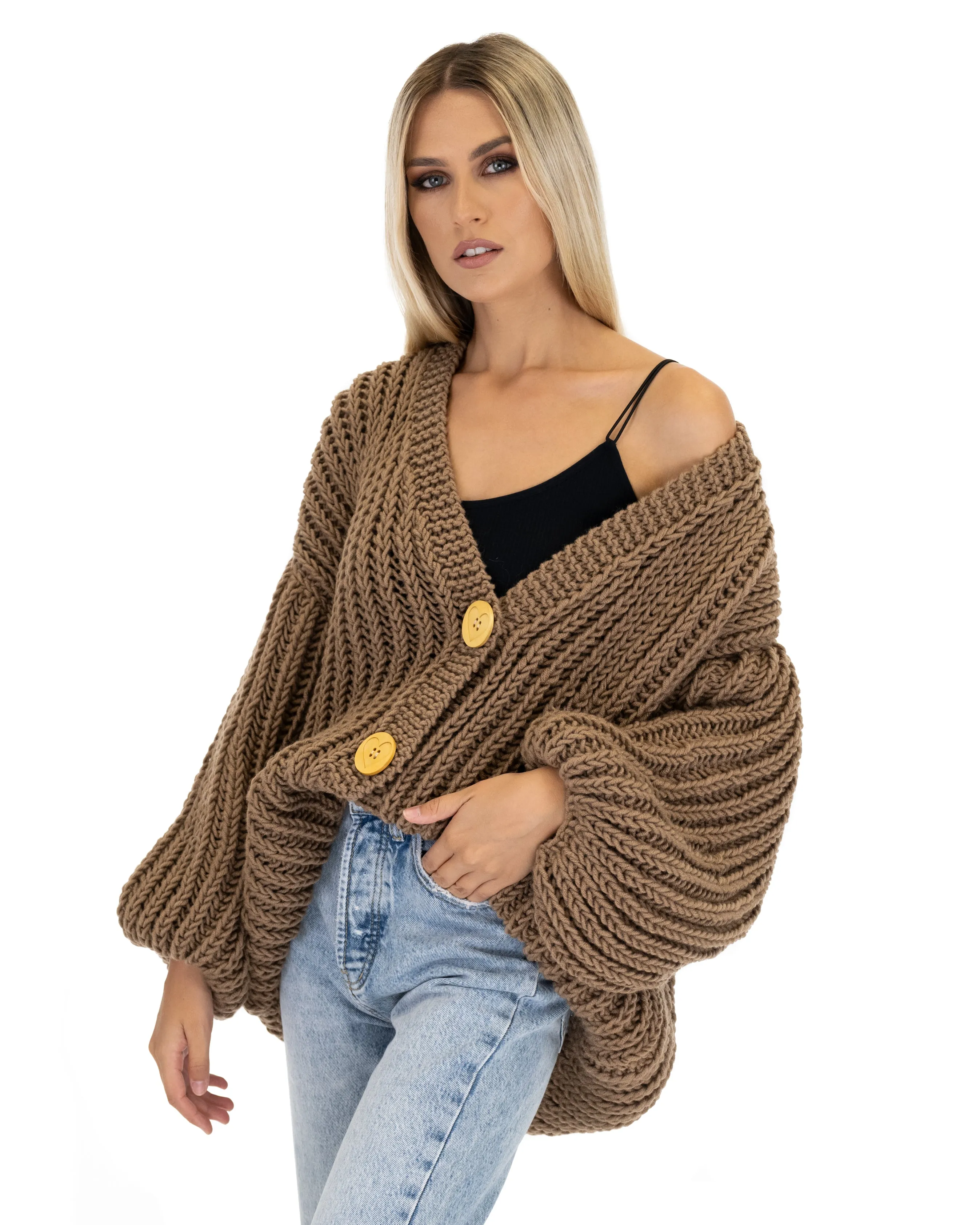 Merino Balloon Cardigan