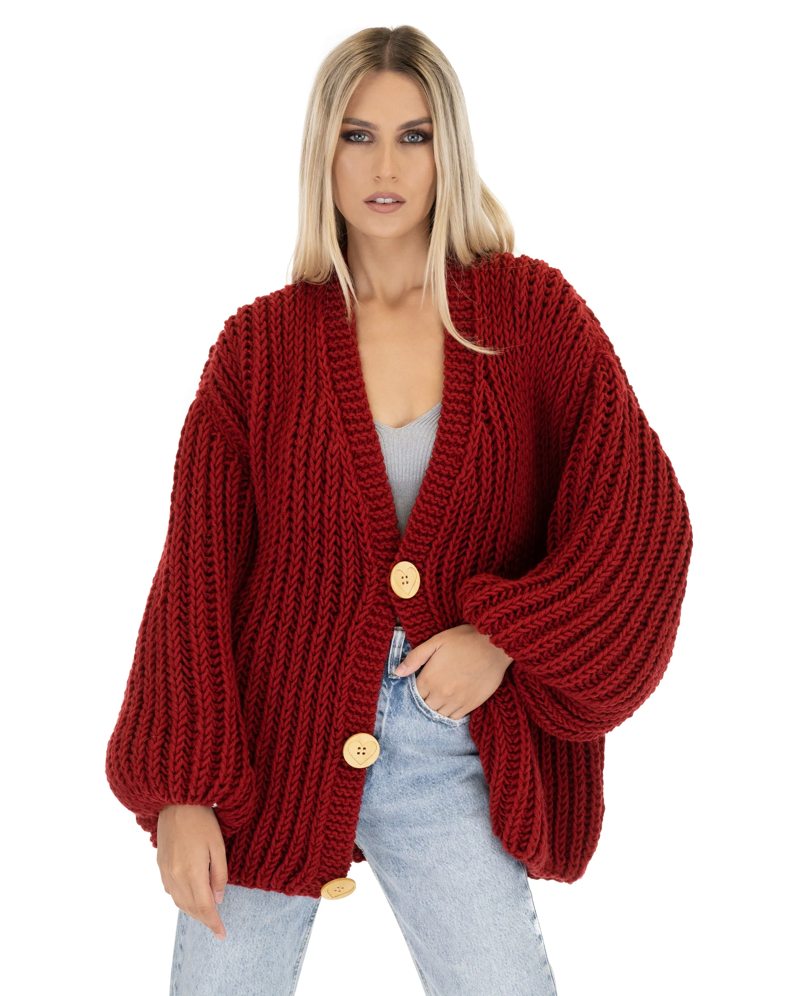 Merino Balloon Cardigan