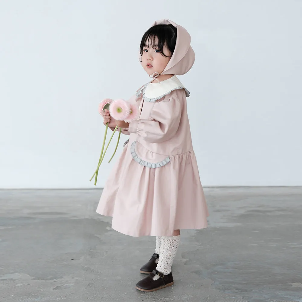 Mes Kids Des Fluers :: Petal Collar Trench Coat Pink