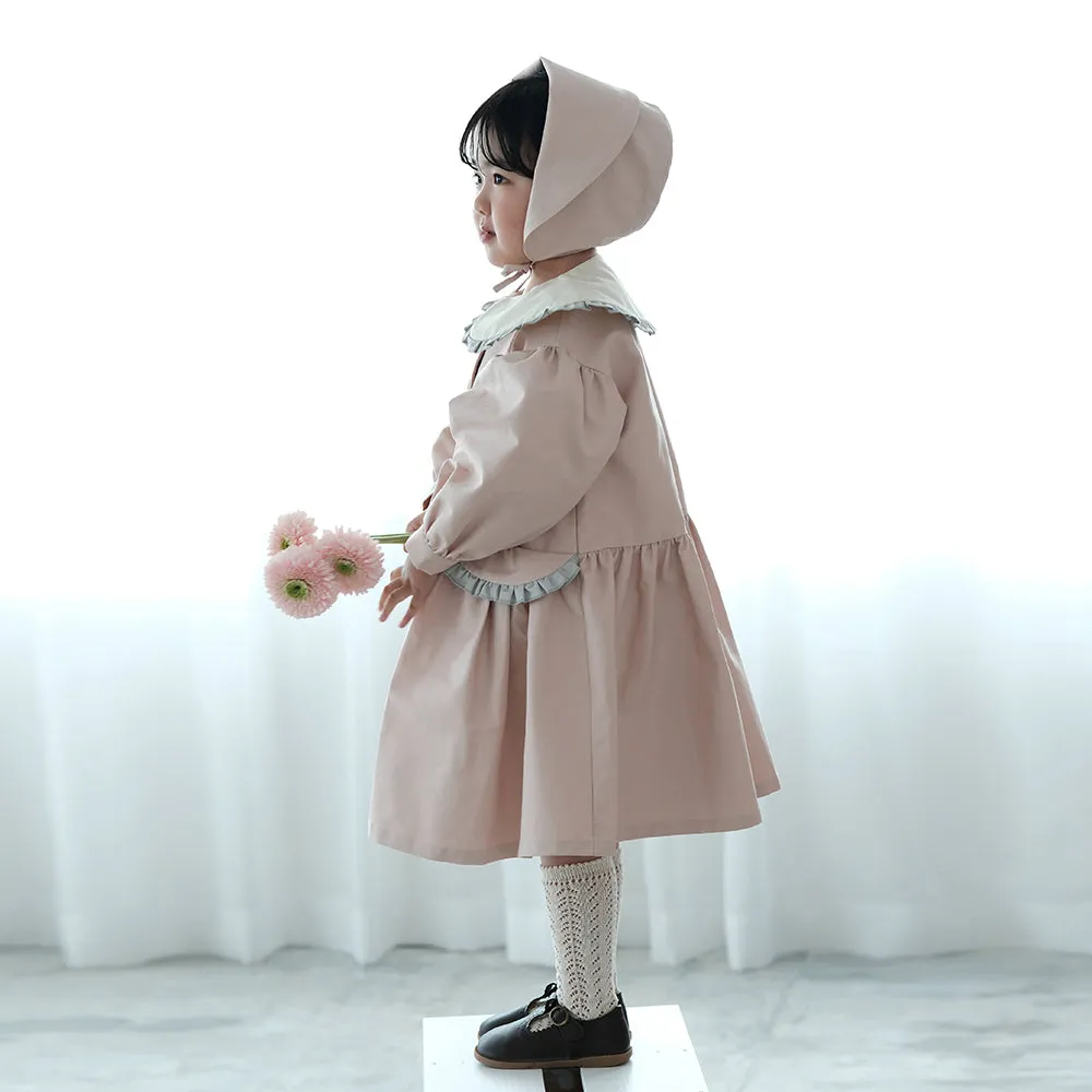 Mes Kids Des Fluers :: Petal Collar Trench Coat Pink