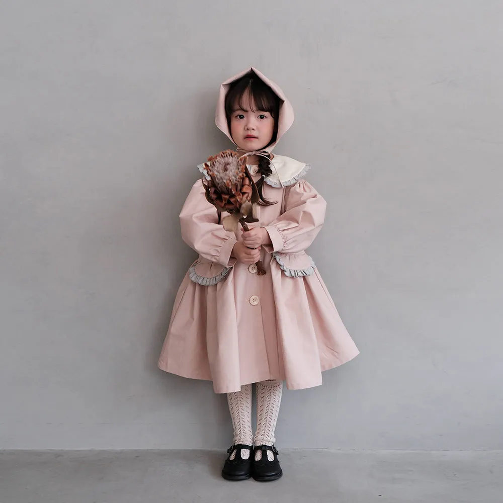 Mes Kids Des Fluers :: Petal Collar Trench Coat Pink