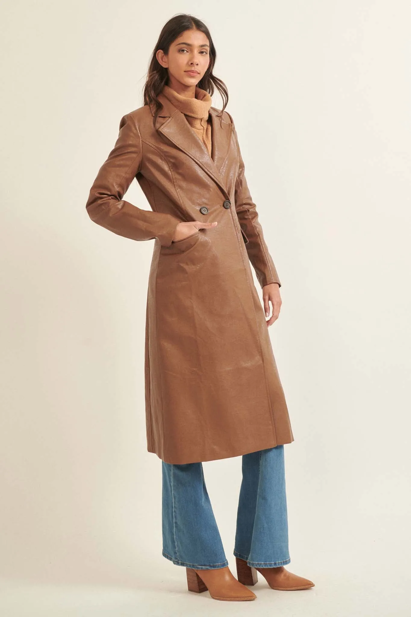 Mod Squad Vegan Leather Trench Coat