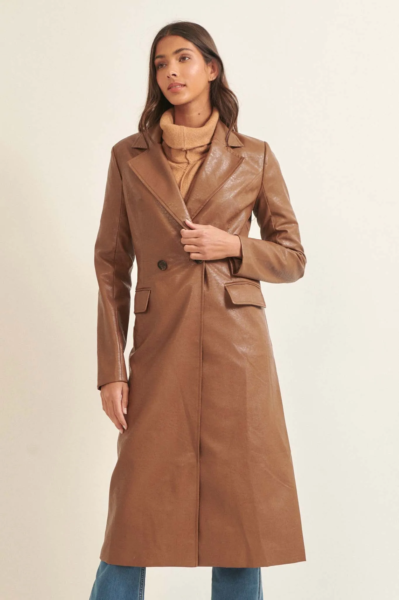 Mod Squad Vegan Leather Trench Coat