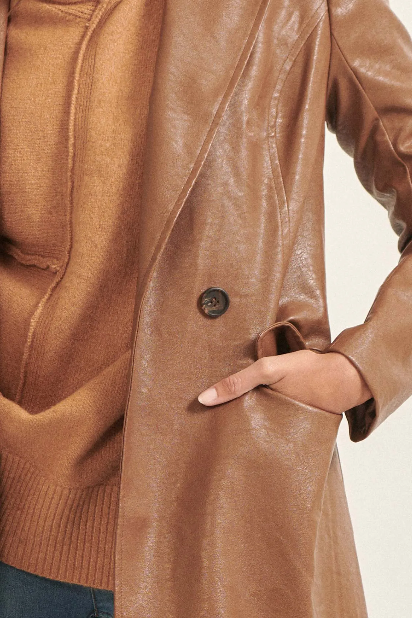 Mod Squad Vegan Leather Trench Coat