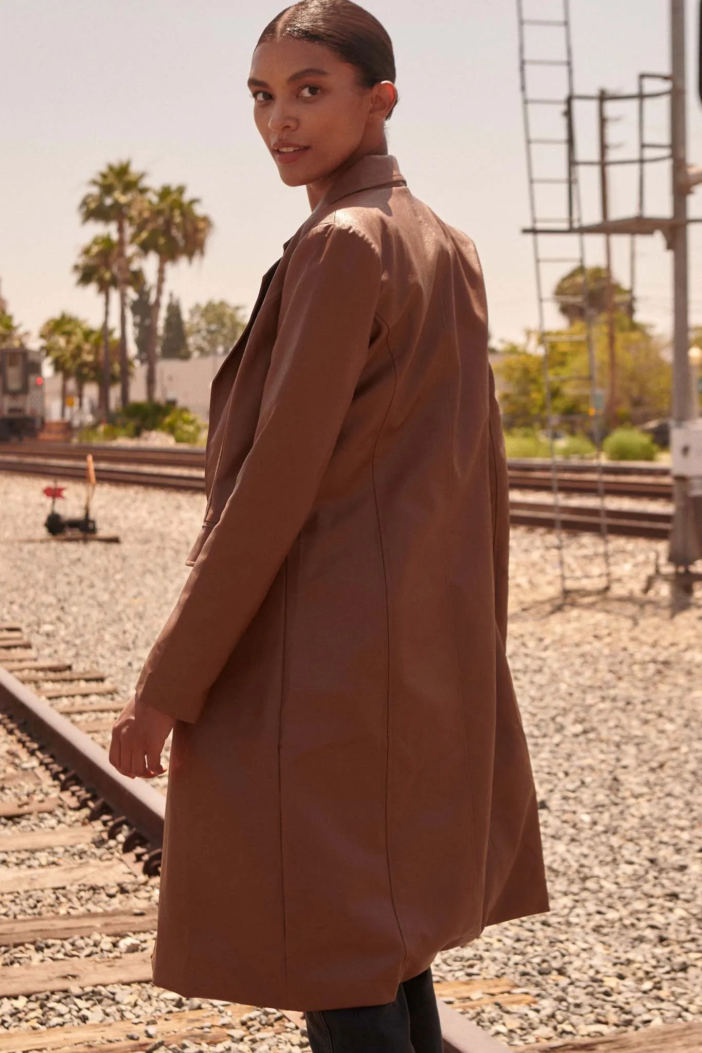 Mod Squad Vegan Leather Trench Coat