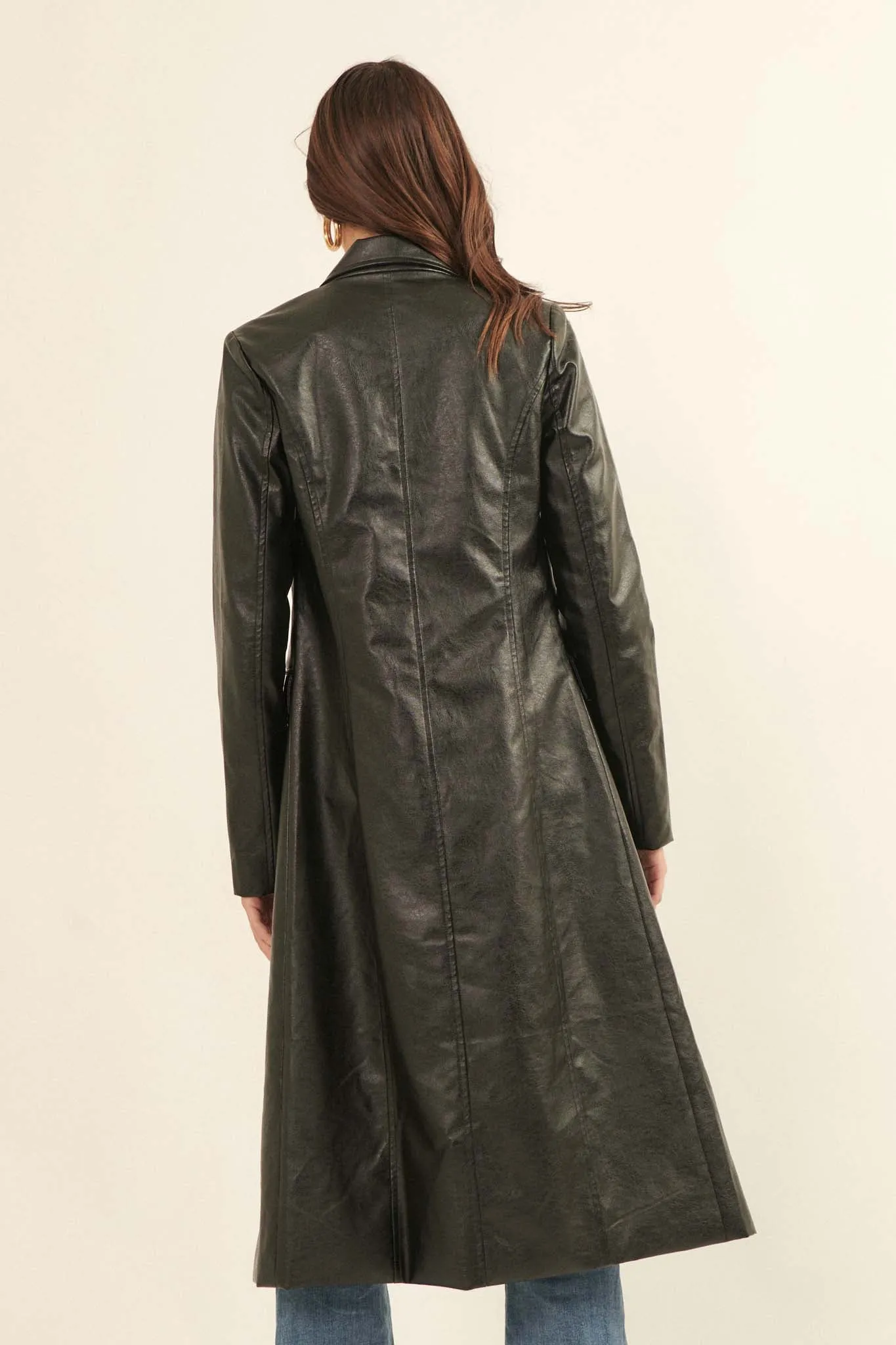 Mod Squad Vegan Leather Trench Coat